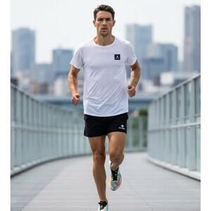 SAYSKY Tokyo Japan '24 Technical Running T-Shirt Men's White Mt Fuji EUC Sz S
